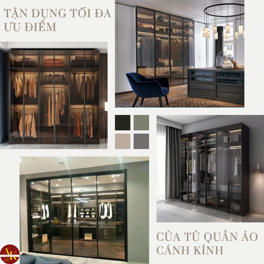 Cách tận dụng tối đa ưu điểm của tủ quần áo cánh kính Cách tận dụng tối đa ưu điểm của tủ quần áo cánh kính