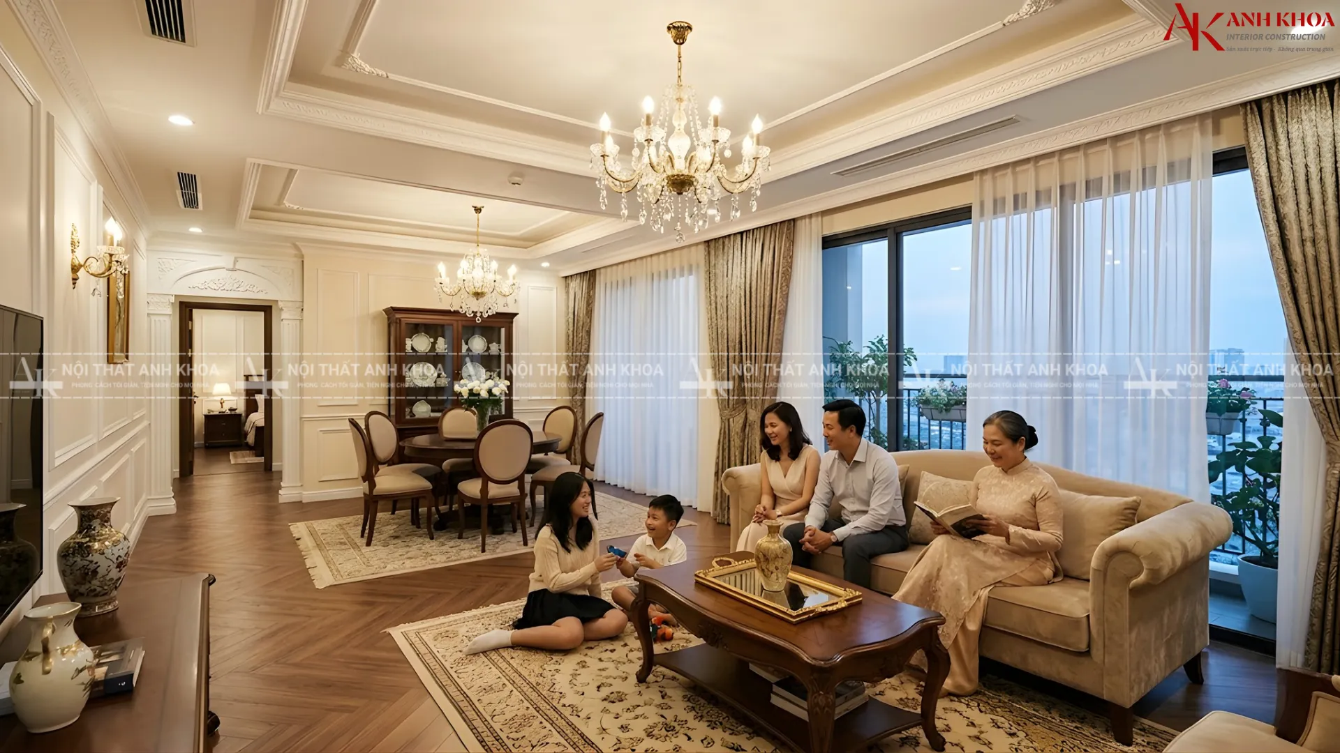 Phân chia không gian riêng tư nhưng vẫn thống nhất về phong cách Phân chia không gian riêng tư nhưng vẫn thống nhất về phong cách