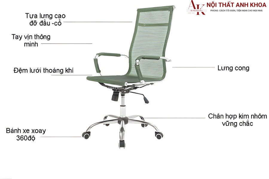 Ghế văn phòng đẹp - Ngồi êm, làm việc hiệu quả Ghế văn phòng đẹp - Ngồi êm, làm việc hiệu quả