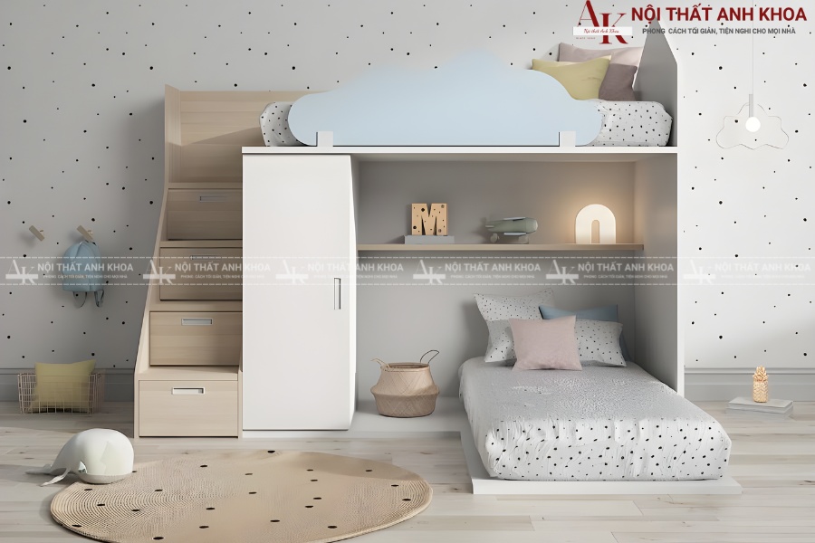 Cầu thang giường tầng an toàn, tiện dụng Cầu thang giường tầng an toàn, tiện dụng