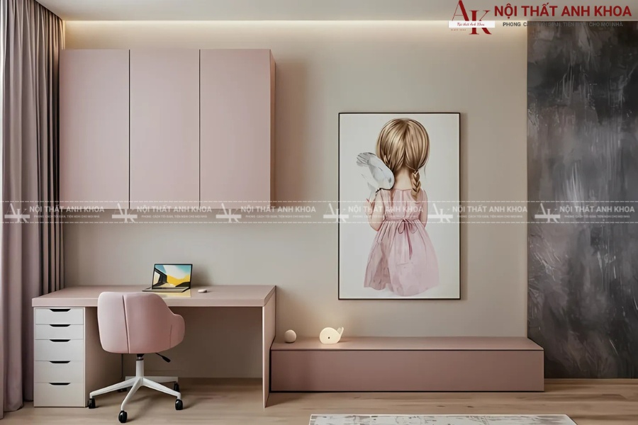 Chất liệu của bàn học màu hồng Chất liệu của bàn học màu hồng