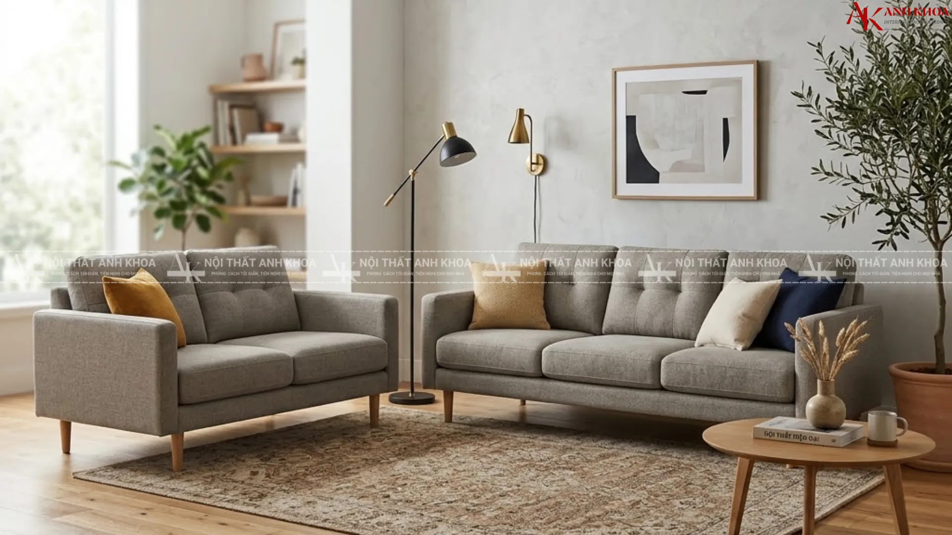 Khung gỗ tự nhiên chắc chắn - Kết hợp đệm mút chống lún êm ái Khung gỗ tự nhiên chắc chắn - Kết hợp đệm mút chống lún êm ái