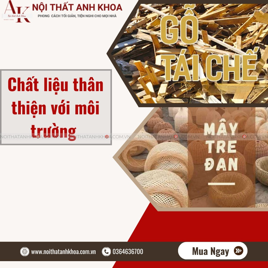 Chất liệu thân thiện với môi trường Chất liệu thân thiện với môi trường