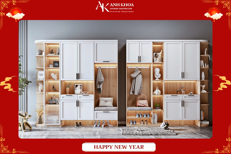 Mẫu tủ giày dép đẹp màu trắng giúp không gian luôn sạch sẽ Mẫu tủ giày dép đẹp màu trắng giúp không gian luôn sạch sẽ