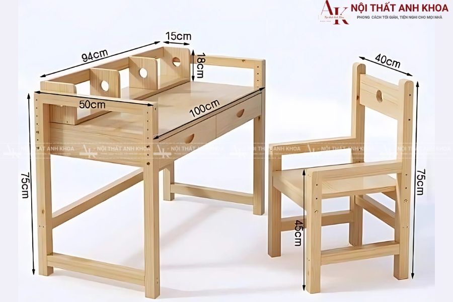 Chiều cao bàn ghế học sinh theo chuẩn Bộ Y tế Chiều cao bàn ghế học sinh theo chuẩn Bộ Y tế