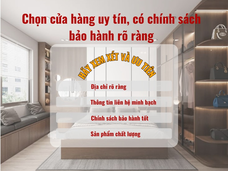Chọn cửa hàng uy tín, có chính sách bảo hành rõ ràng Chọn cửa hàng uy tín, có chính sách bảo hành rõ ràng