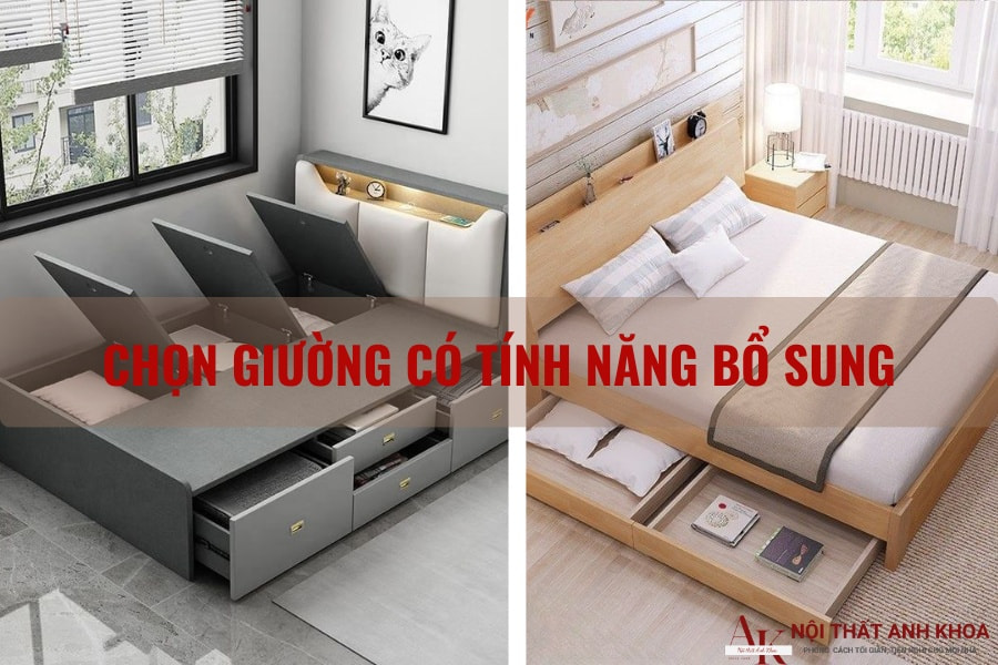 Chọn giường với các tính năng bổ sung Chọn giường với các tính năng bổ sung