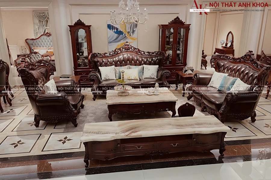 Bàn sofa gỗ phong cách cổ điển - Kèm ngăn kéo tiện lợi Bàn sofa gỗ phong cách cổ điển - Kèm ngăn kéo tiện lợi