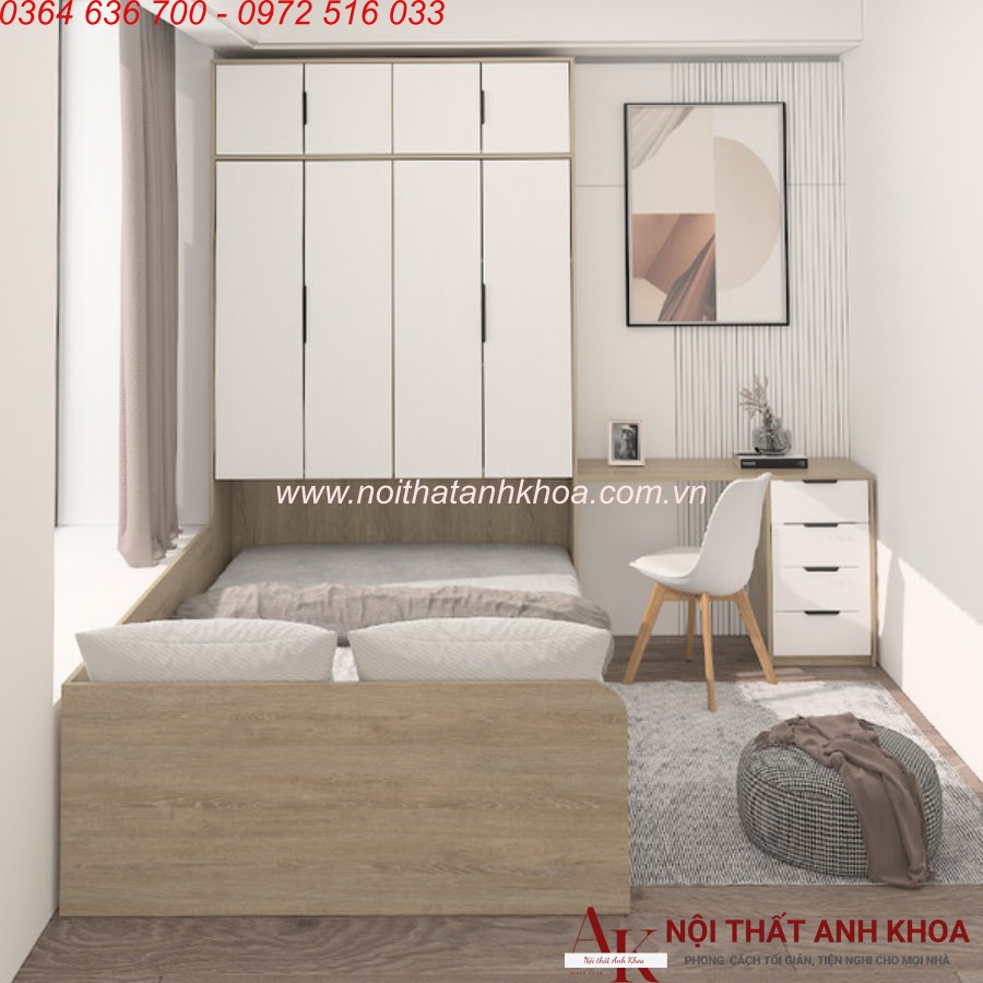 Combo Giường Tủ Gỗ Công Nghiệp Và Bàn Học Thông Minh Tiện Lợi Combo Giường Tủ Gỗ Công Nghiệp Và Bàn Học Thông Minh Tiện Lợi