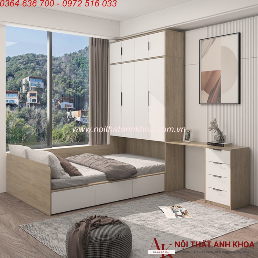 Combo Giường Tủ Gỗ Công Nghiệp Và Bàn Học Thông Minh Tiện Lợi Combo Giường Tủ Gỗ Công Nghiệp Và Bàn Học Thông Minh Tiện Lợi
