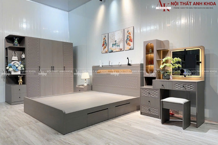 Bộ combo nội thất phòng ngủ gỗ công nghiệp Bộ combo nội thất phòng ngủ gỗ công nghiệp