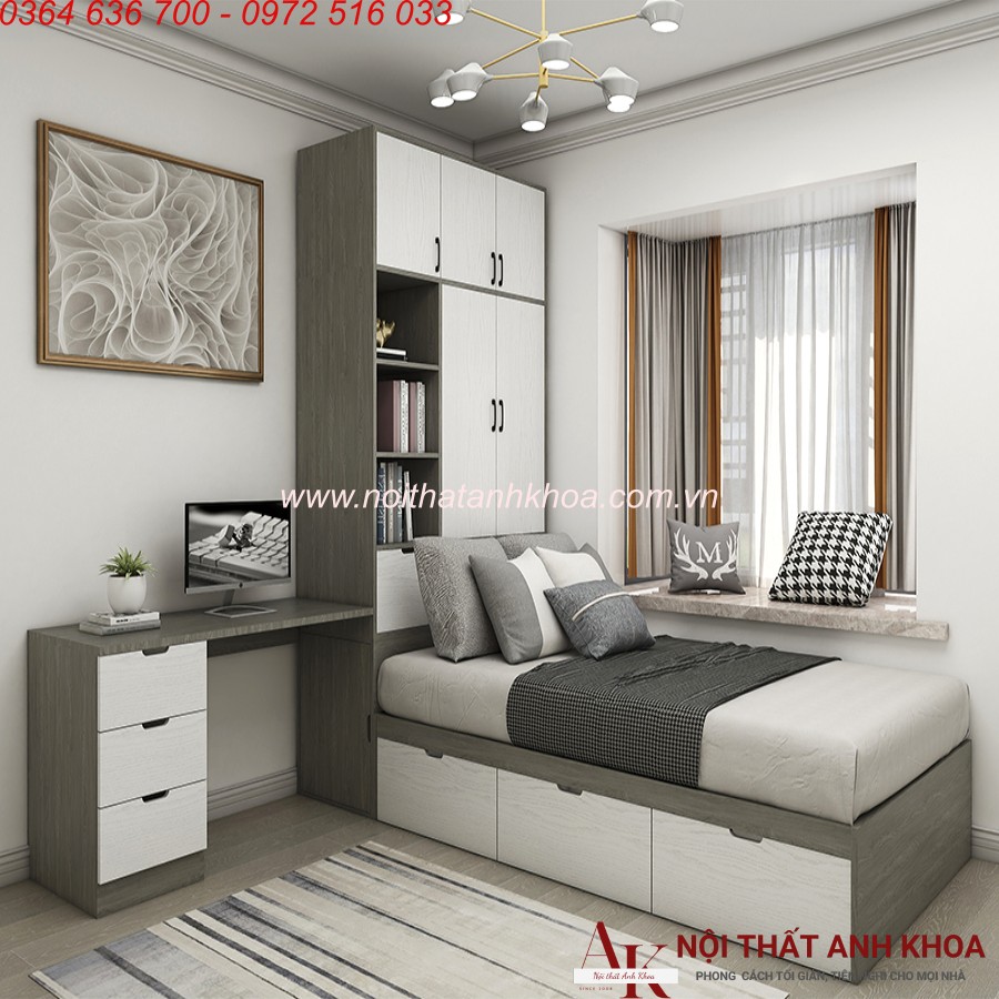 Combo phòng ngủ gỗ công nghiệp giá tốt