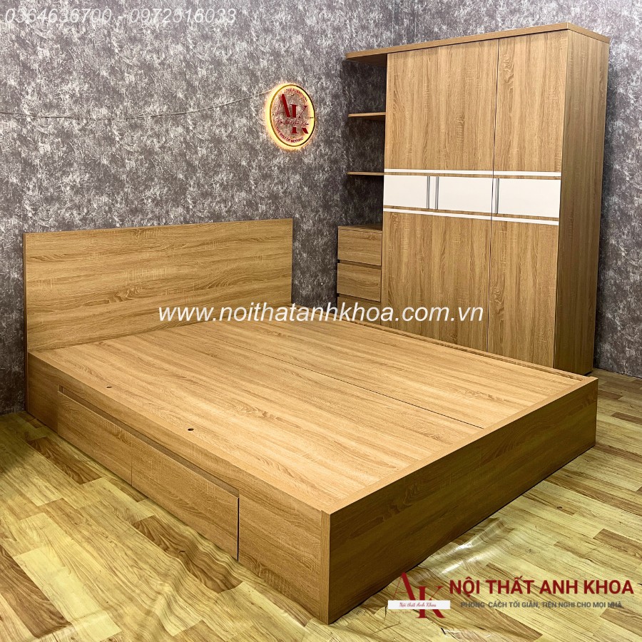 Combo giường tủ gỗ công nghiệp Combo giường tủ gỗ công nghiệp