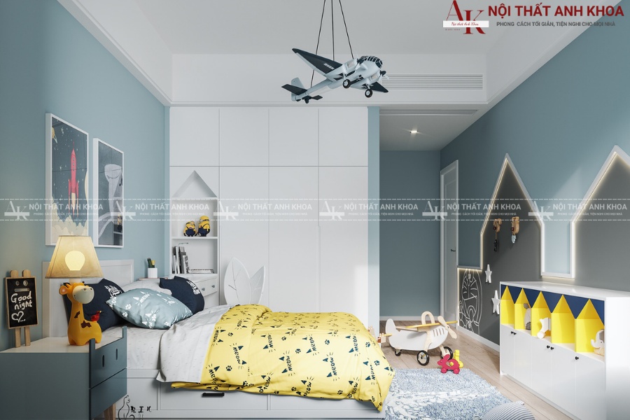 Bí quyết thiết kế phòng ngủ 2 bé trai - Vừa học, vừa chơi Bí quyết thiết kế phòng ngủ 2 bé trai - Vừa học, vừa chơi