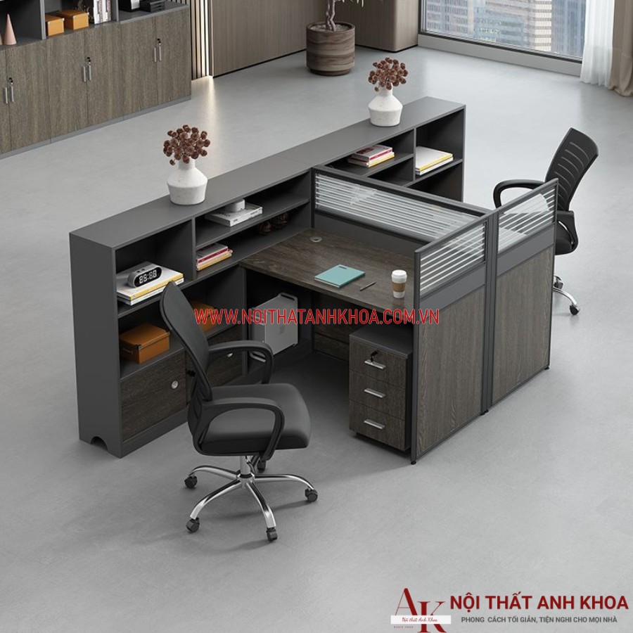 Cụm bàn làm việc văn phòng làm bằng gỗ công nghiệp cao cấp Cụm bàn làm việc văn phòng làm bằng gỗ công nghiệp cao cấp