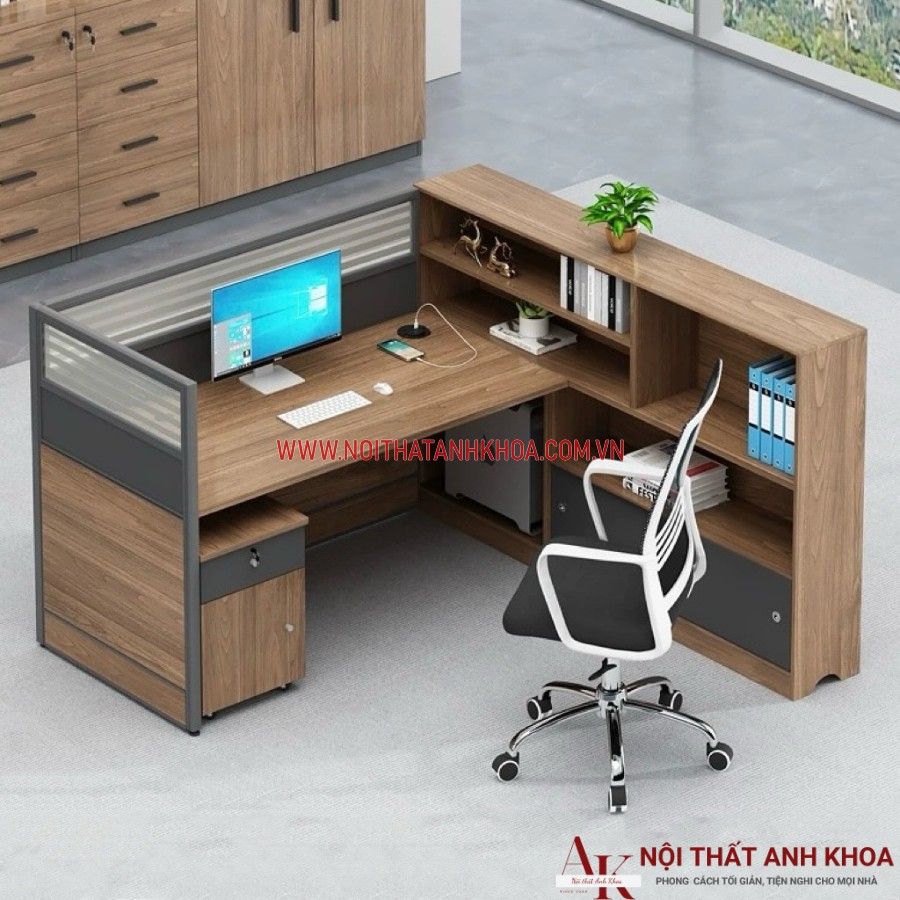 Cụm bàn làm việc văn phòng làm bằng gỗ công nghiệp cao cấp Cụm bàn làm việc văn phòng làm bằng gỗ công nghiệp cao cấp