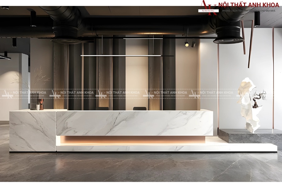 Quầy lễ tân kết hợp đá granite, đá marble Quầy lễ tân kết hợp đá granite, đá marble