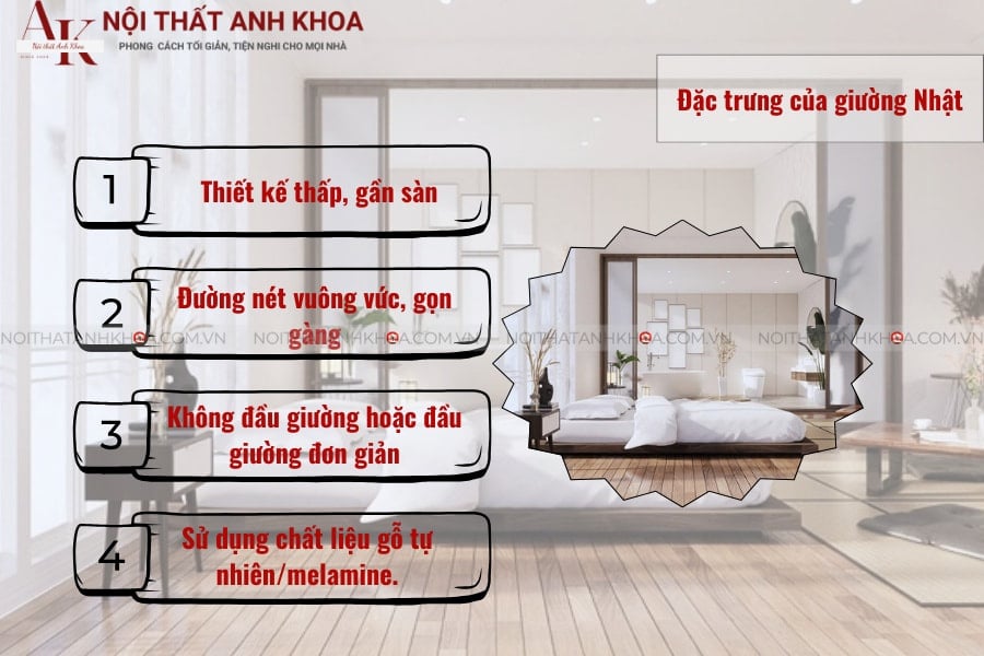 Đặc trưng của giường ngủ Nhật tại Anh Khoa Đặc trưng của giường ngủ Nhật tại Anh Khoa