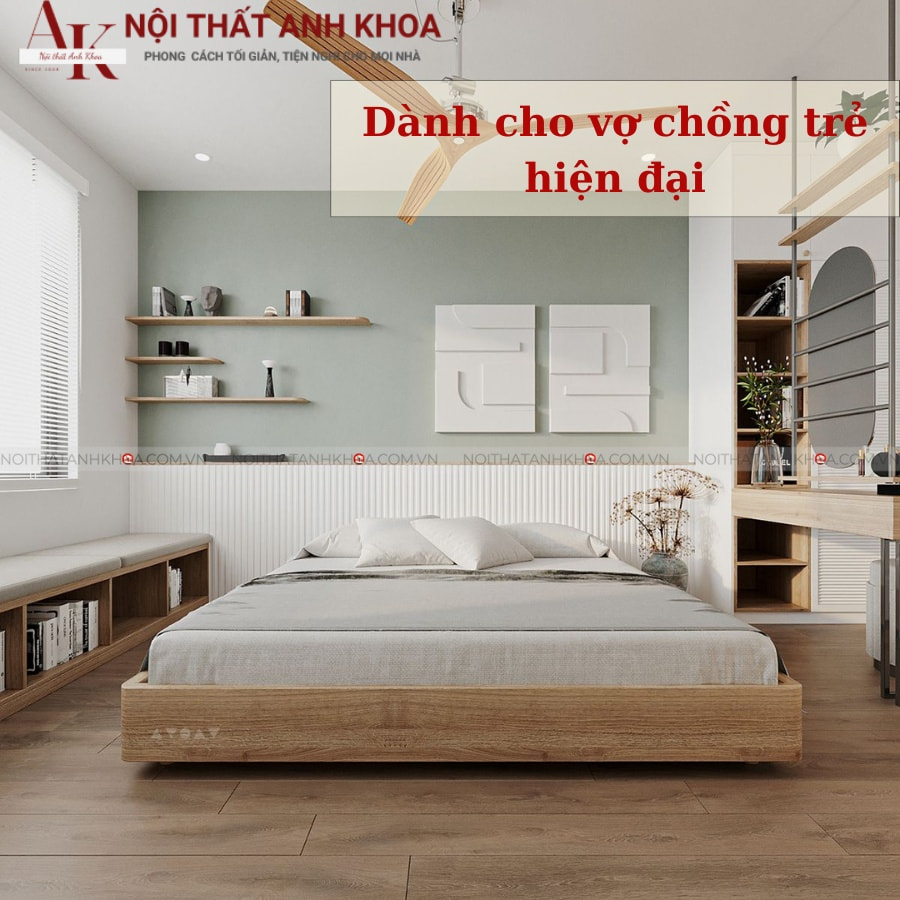 Giường ngủ dành cho vợ chồng trẻ hiện đại Giường ngủ dành cho vợ chồng trẻ hiện đại