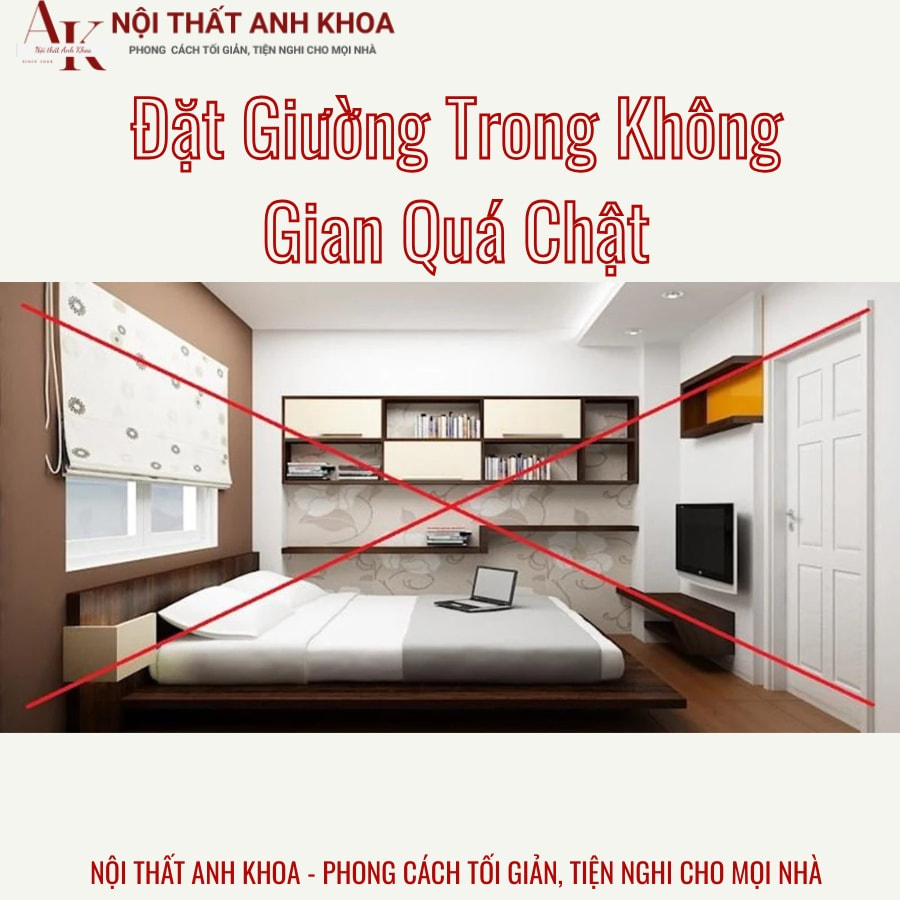 Đặt giường trong không gian quá chật Đặt giường trong không gian quá chật