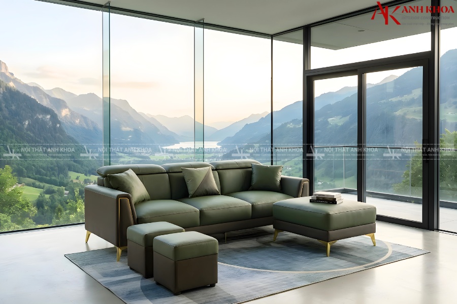 Mẫu sofa da góc đẹp, tiện nghi cho không gian nhỏ Mẫu sofa da góc đẹp, tiện nghi cho không gian nhỏ