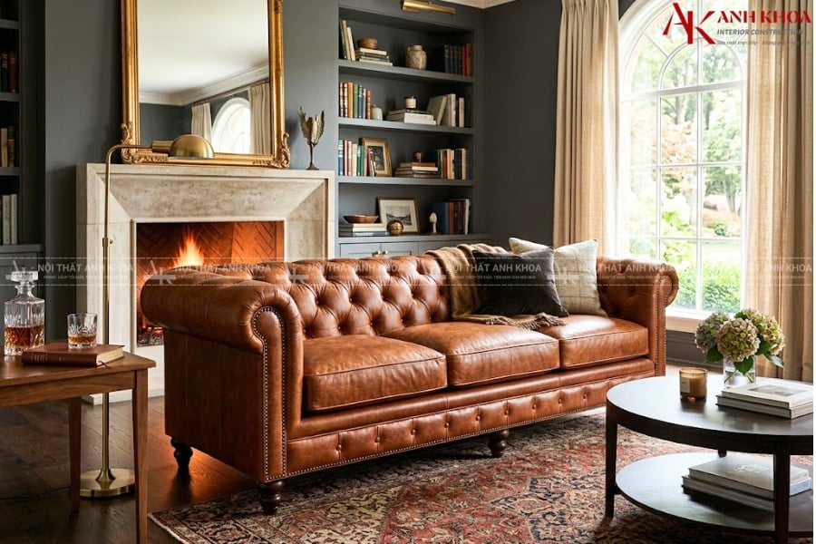 Ghế sofa da phòng khách sang trọng, đẳng cấp Ghế sofa da phòng khách sang trọng, đẳng cấp