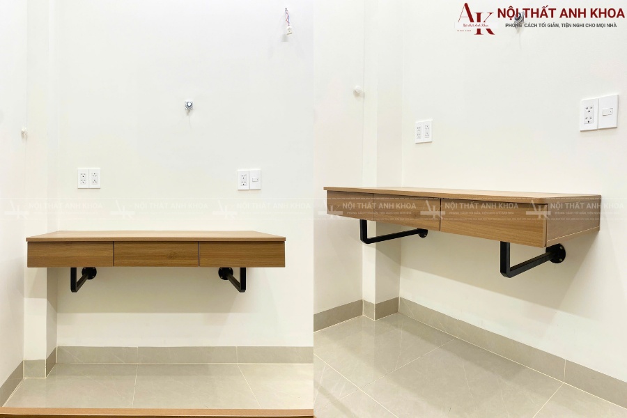 Bàn trang điểm, bàn làm việc treo tường hiện đại Bàn trang điểm, bàn làm việc treo tường hiện đại