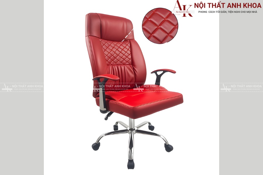 Ghế da cao cấp màu đỏ cho giám đốc Ghế da cao cấp màu đỏ cho giám đốc