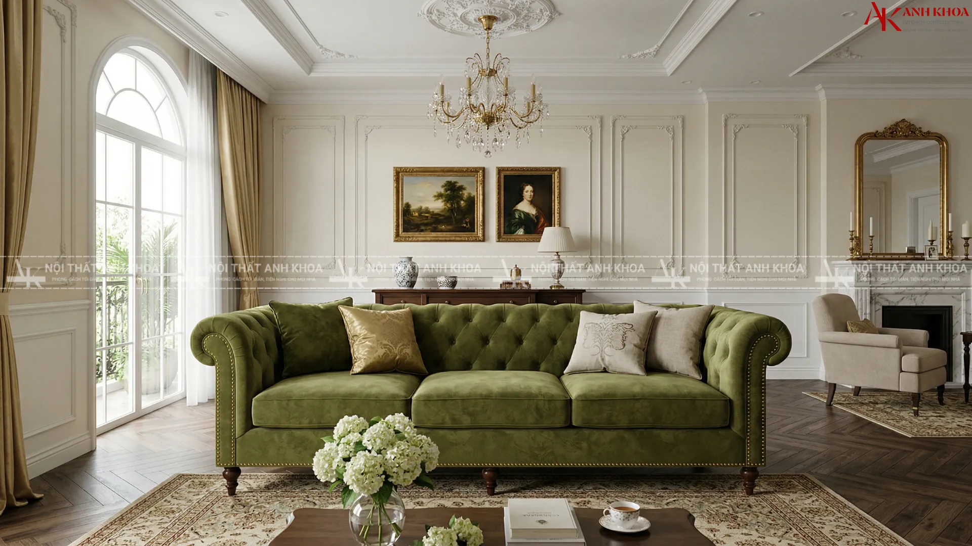 Một góc chill hoàn hảo cùng sofa băng dài vải nhung êm ái Một góc chill hoàn hảo cùng sofa băng dài vải nhung êm ái