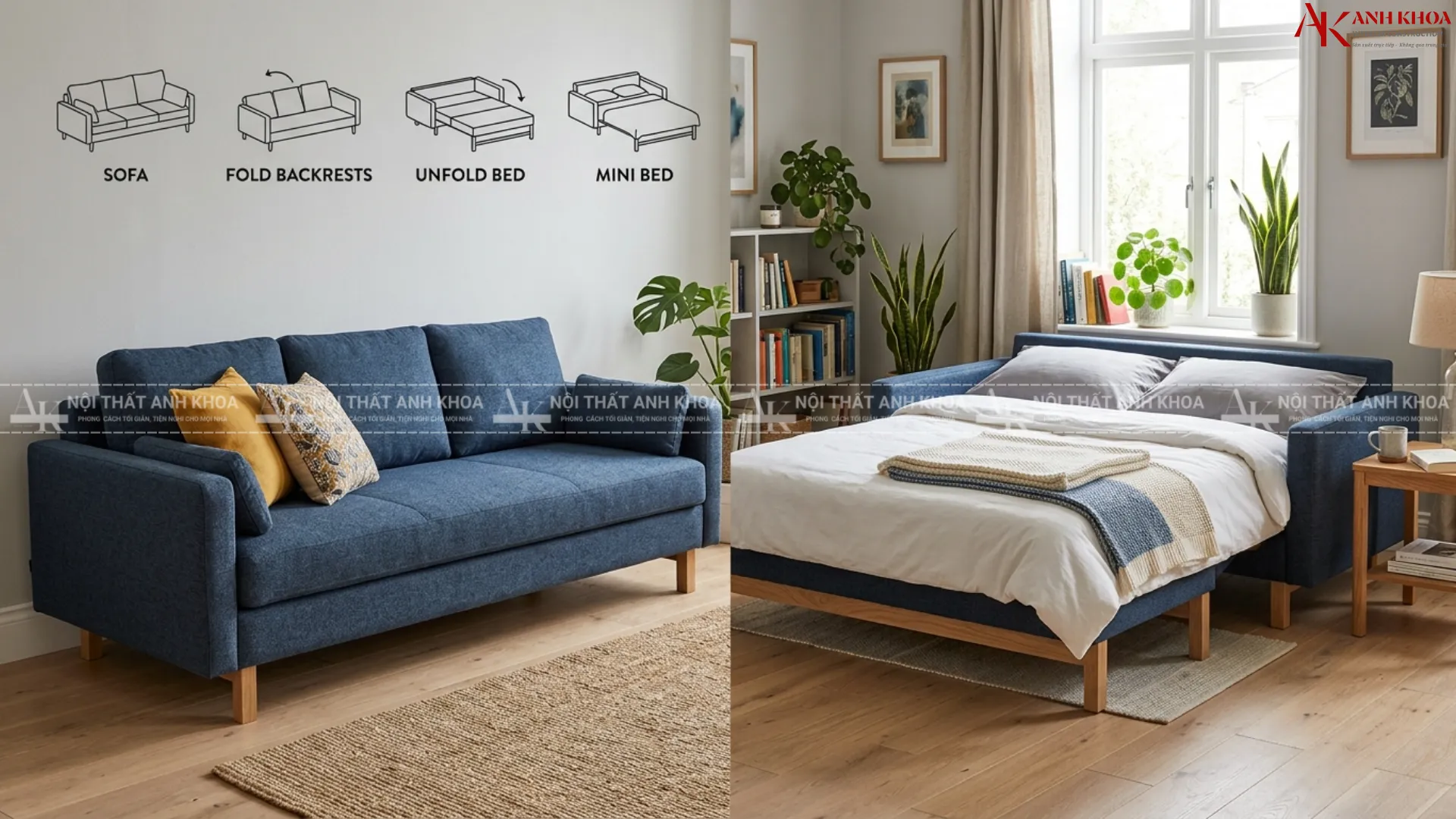 Nhỏ gọn mà có võ - Sofa gấp thành giường mini siêu tiện lợi Nhỏ gọn mà có võ - Sofa gấp thành giường mini siêu tiện lợi