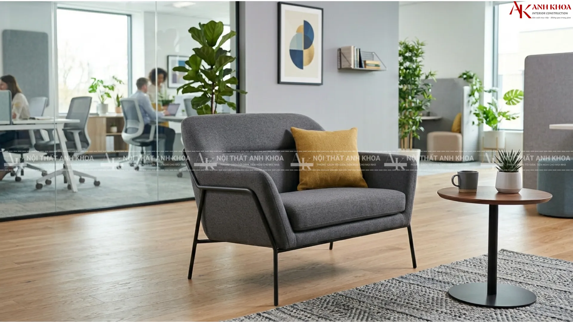 Biến góc văn phòng thành nơi thư giãn với sofa đơn hiện đại Biến góc văn phòng thành nơi thư giãn với sofa đơn hiện đại