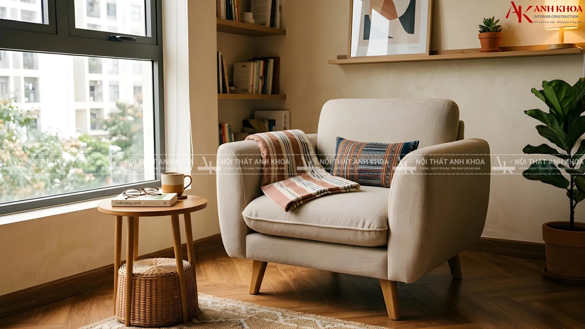 Góc thư giãn với Sofa đơn xinh xắn cho riêng bạn Góc thư giãn với Sofa đơn xinh xắn cho riêng bạn