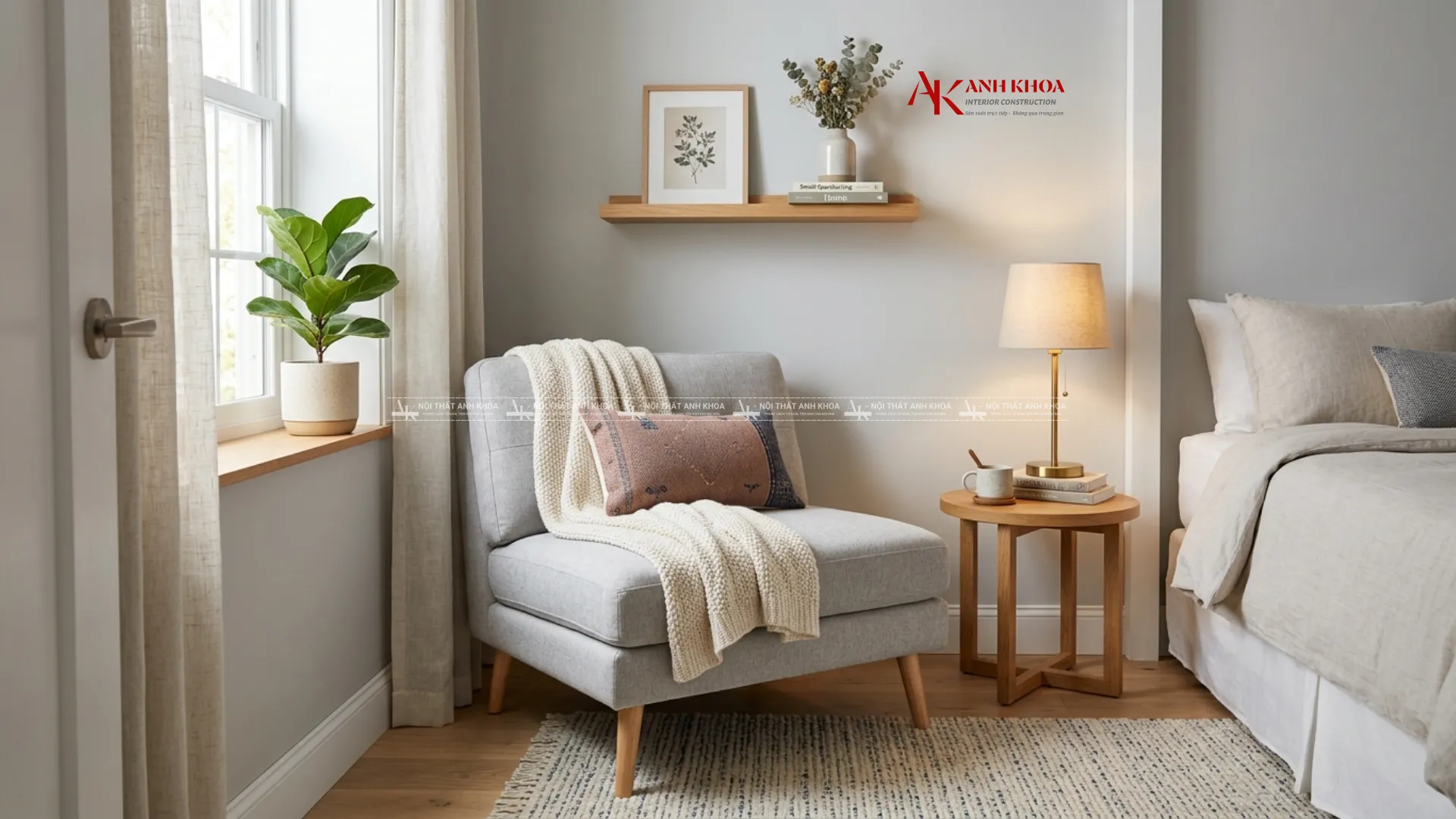 Sofa đơn phòng ngủ - Điểm nhấn êm ái cho không gian riêng Sofa đơn phòng ngủ - Điểm nhấn êm ái cho không gian riêng