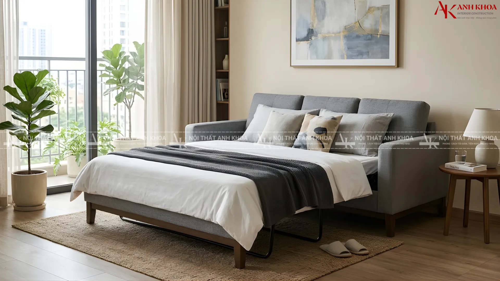 Sofa bật thành giường - Tiện lợi cho không gian nhỏ Sofa bật thành giường - Tiện lợi cho không gian nhỏ