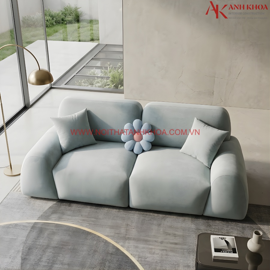 Ghế sofa mini màu xanh dương hiện đại đẹp Ghế sofa mini màu xanh dương hiện đại đẹp