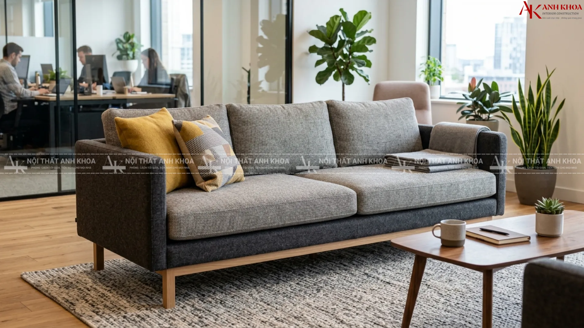 Tinh tế từ cái nhìn đầu tiên - Sofa nỉ cao cấp cho phòng làm việc hiện đại Tinh tế từ cái nhìn đầu tiên - Sofa nỉ cao cấp cho phòng làm việc hiện đại