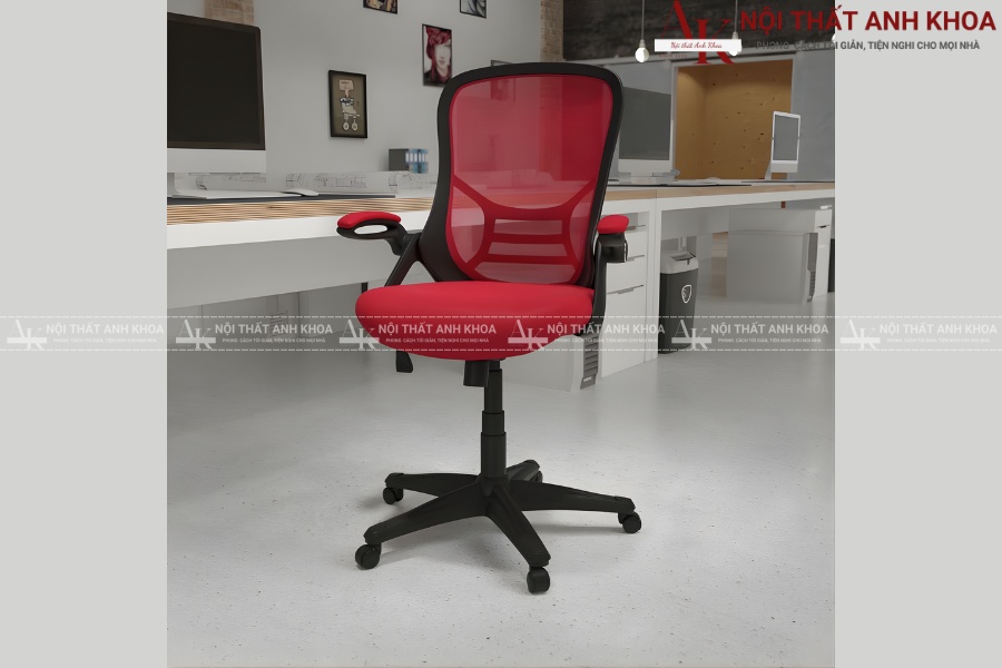 Ghế văn phòng màu đỏ giá rẻ đa năng Ghế văn phòng màu đỏ giá rẻ đa năng