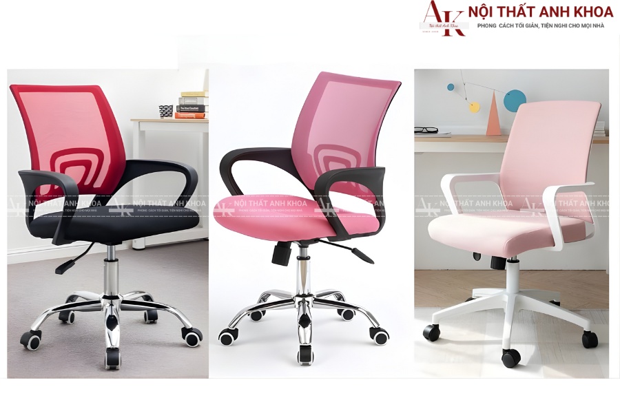 Mẫu ghế văn phòng màu hồng - Lựa chọn độc đáo cho Gen z Mẫu ghế văn phòng màu hồng - Lựa chọn độc đáo cho Gen z