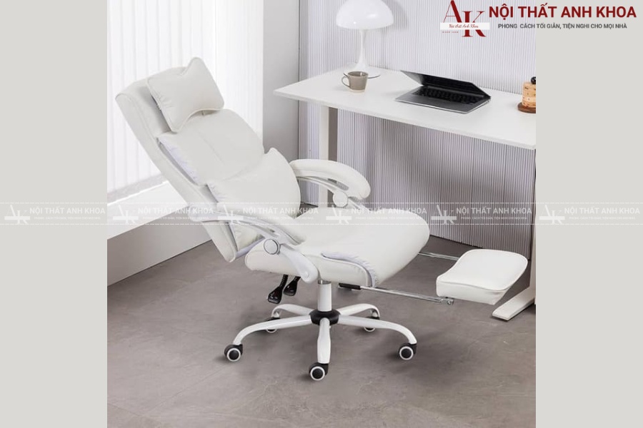 Ghế văn phòng trắng gấp gọn tiết kiệm không gian Ghế văn phòng trắng gấp gọn tiết kiệm không gian