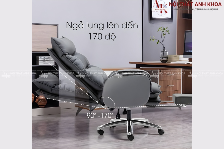 Ghế văn phòng ngả lưng cao cấp - Giải pháp thoải mái cho dân công sở Ghế văn phòng ngả lưng cao cấp - Giải pháp thoải mái cho dân công sở