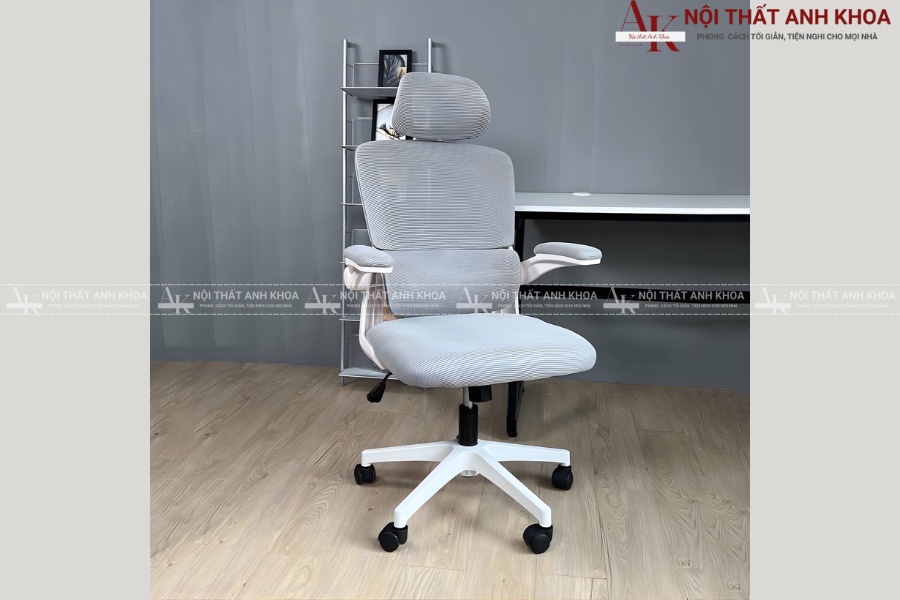 Ghế xoay trắng ngả lưng thư giãn Ghế xoay trắng ngả lưng thư giãn