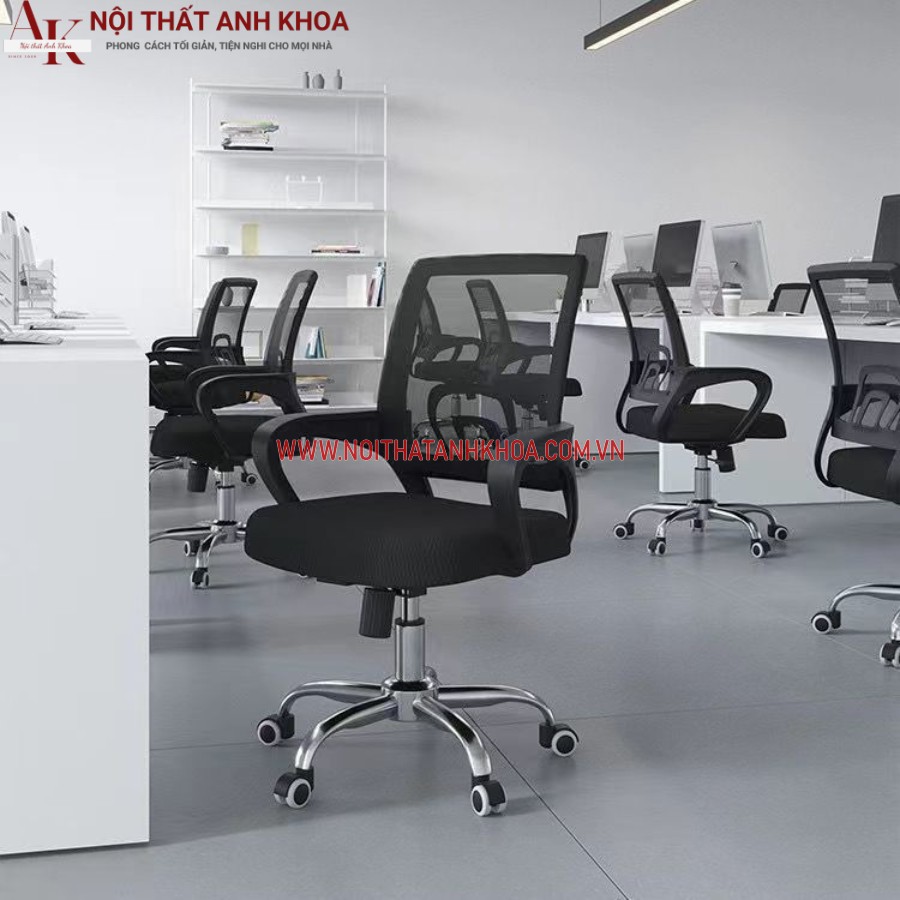 Ghế xoay văn phòng làm việc màu đen hiện đại Ghế xoay văn phòng làm việc màu đen hiện đại