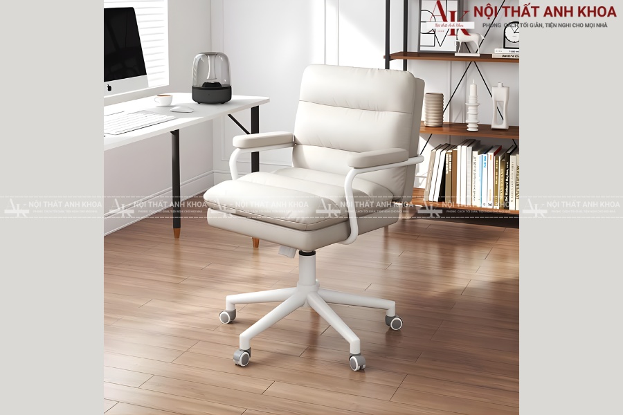 Ghế xoay văn phòng màu trắng cao cấp cho giám đốc Ghế xoay văn phòng màu trắng cao cấp cho giám đốc