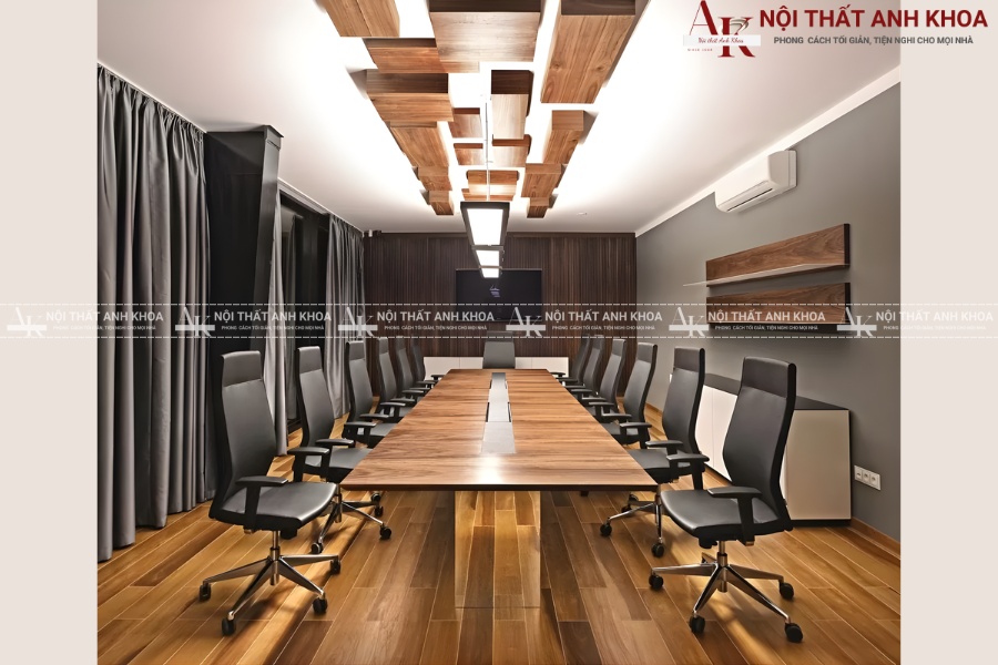 Xu hướng thiết kế bàn họp gỗ tự nhiên dẫn đầu năm 2025 Xu hướng thiết kế bàn họp gỗ tự nhiên dẫn đầu năm 2025