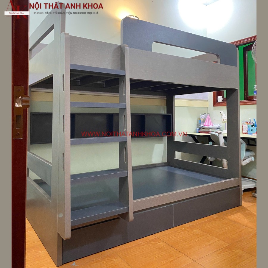 Giường tầng cho bé gỗ công nghiệp MDF cao cấp Giường tầng cho bé gỗ công nghiệp MDF cao cấp