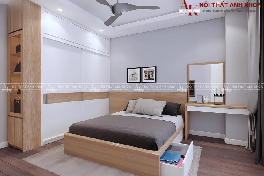Nội thất phòng ngủ 9m2 với giường ngủ thông minh Nội thất phòng ngủ 9m2 với giường ngủ thông minh