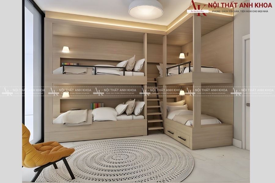 Giường tầng người lớn 1m8 - Tinh tế, tối giản Giường tầng người lớn 1m8 - Tinh tế, tối giản