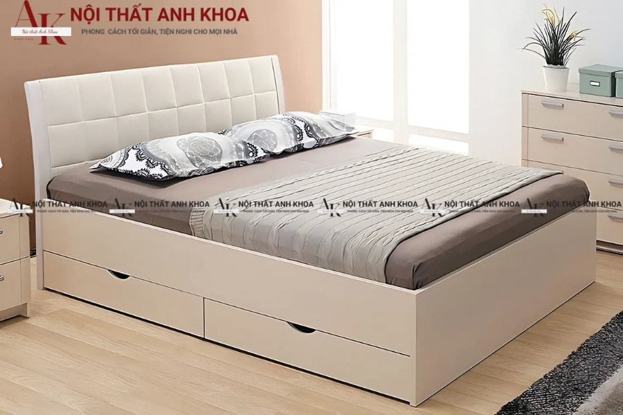 Giường đôi gỗ công nghiệp cho vợ chồng trẻ Giường đôi gỗ công nghiệp cho vợ chồng trẻ