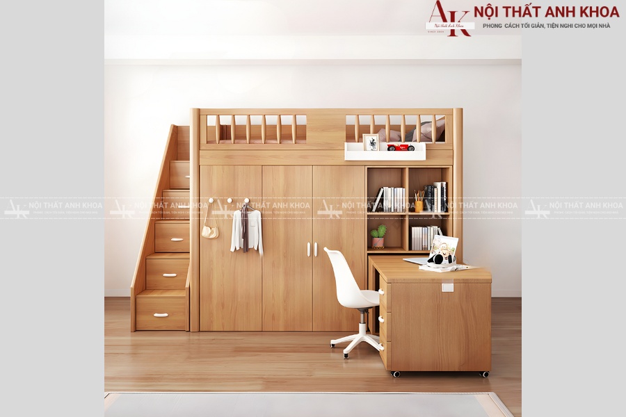 Giường tầng kết tủ quần áo và bàn họp Giường tầng kết tủ quần áo và bàn họp