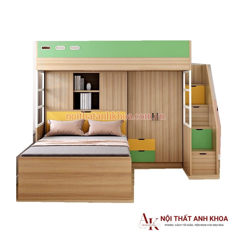 Giường Hai Tầng Gỗ Công Nghiệp Kết Hợp Thông Minh Hiện Đại Giá Rẻ Giường Hai Tầng Gỗ Công Nghiệp Kết Hợp Thông Minh Hiện Đại Giá Rẻ